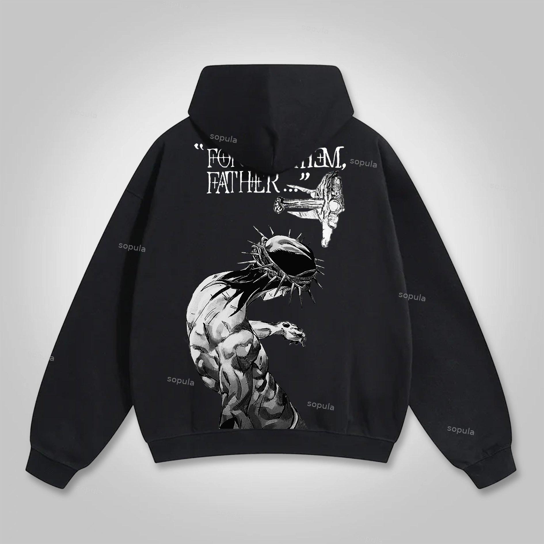 Sopula Forgive Them Father Bible Verses Graphic Pocket Hoodie Product Image