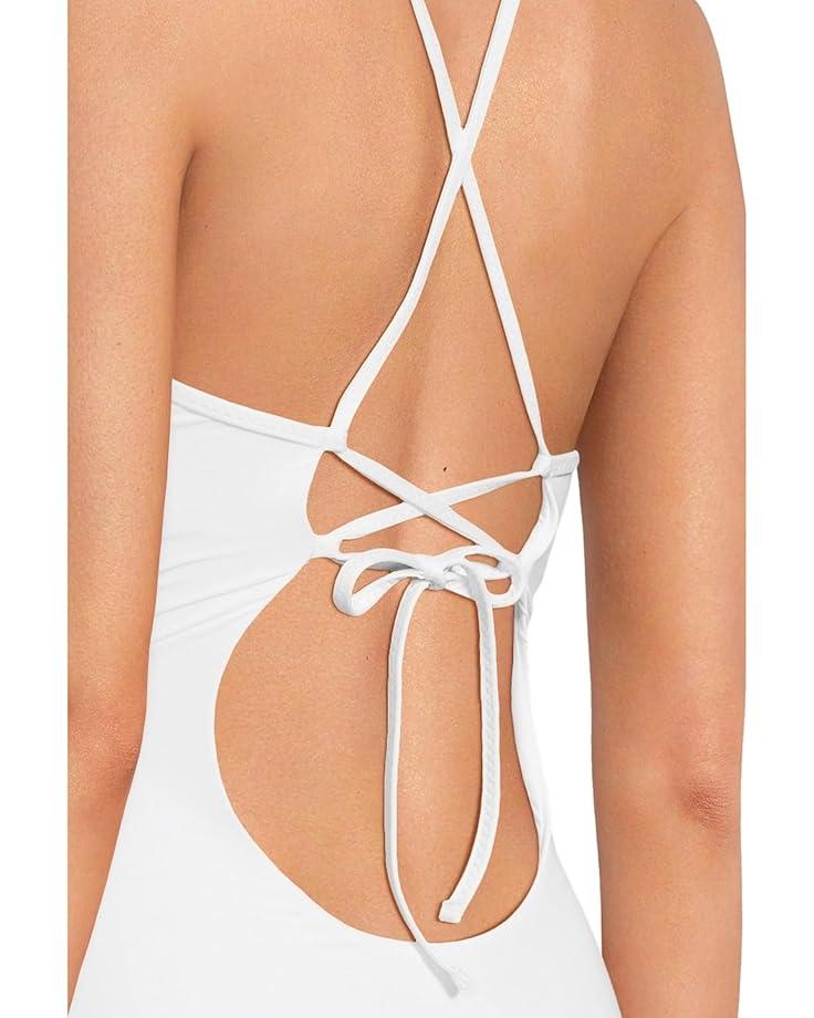 Color Play Crochet Plunge One Piece Product Image