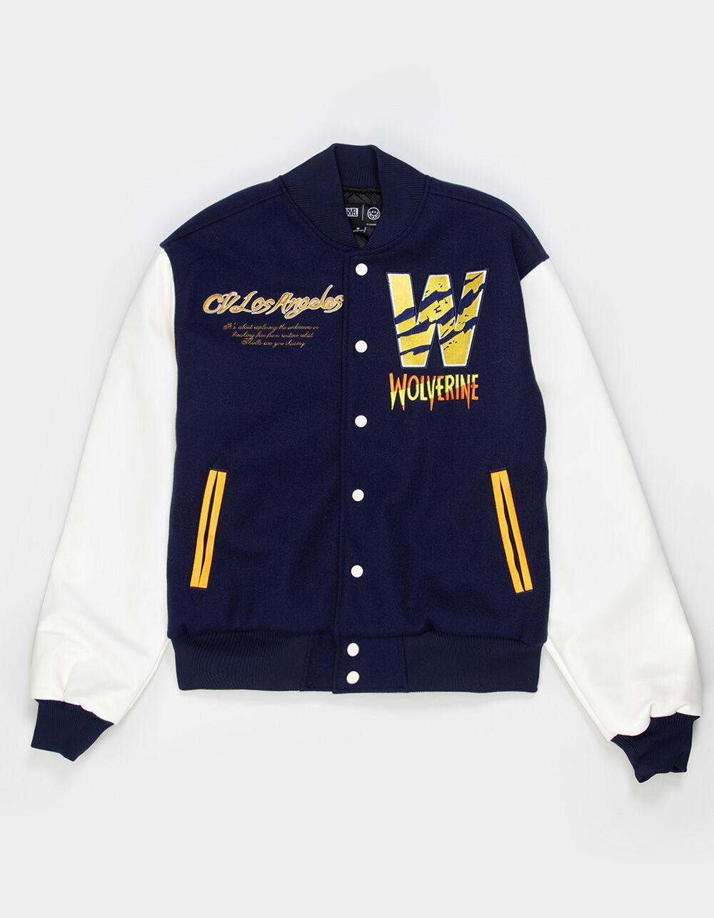 CVLA x Wolverine Mens Varsity Jacket - NAVY Product Image