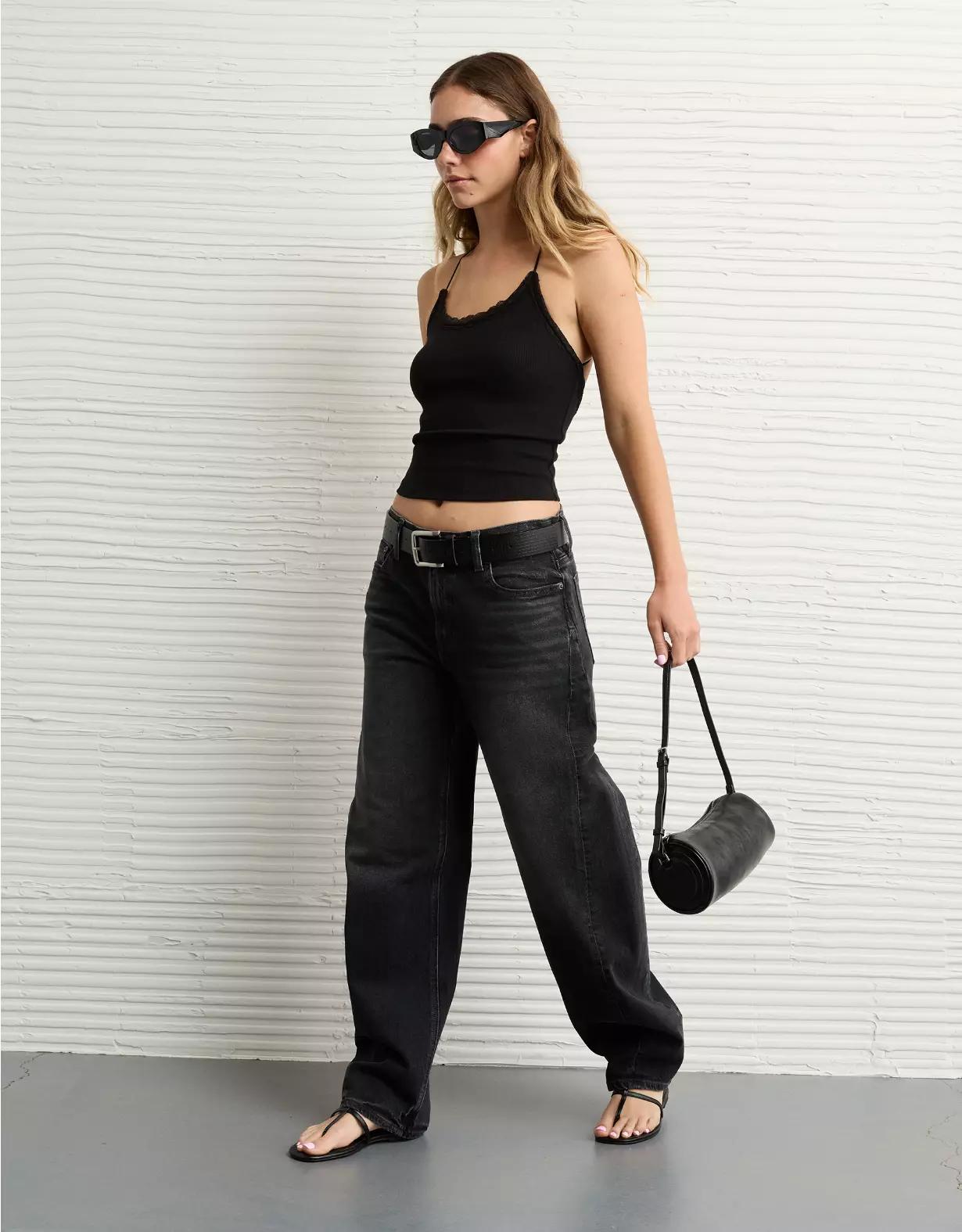 AE Strappy Go Lucky Cropped Lace Tank Top Product Image