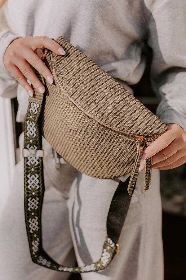 City Chic Faux Leather Fanny Pack in Sage Product Image