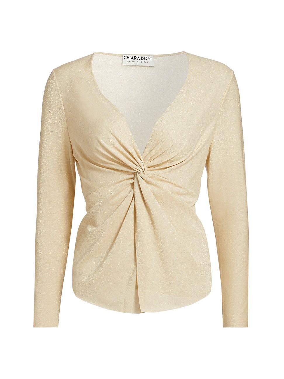 Womens Oksa Splendid Milu Splendid Gathered Jersey V-Neck Top Product Image