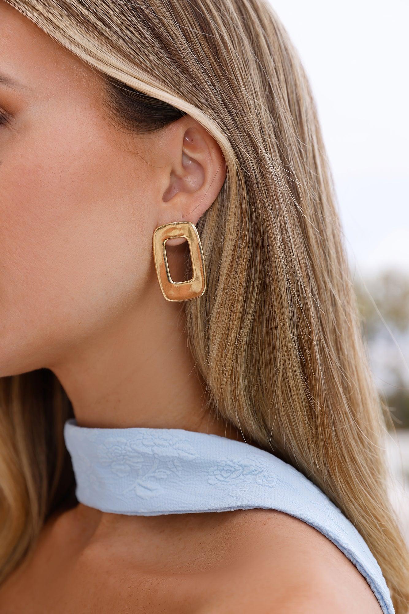 18k Gold Plated Sublime Earrings Gold Product Image