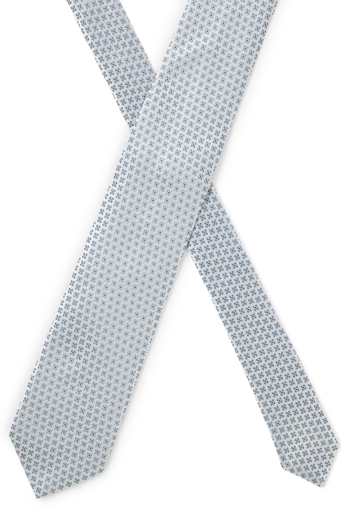 Jacquard-pattern tie in Italian-made silk Product Image