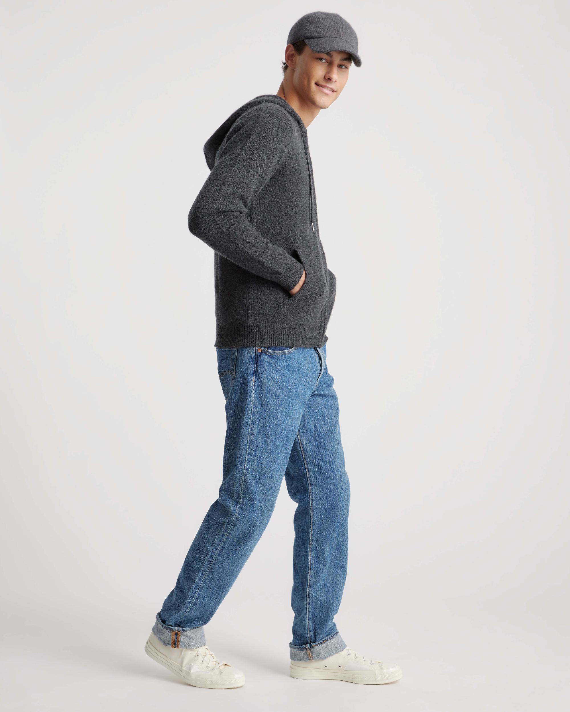 Quince | Men's Mongolian Cashmere Full-Zip Hoodie Product Image