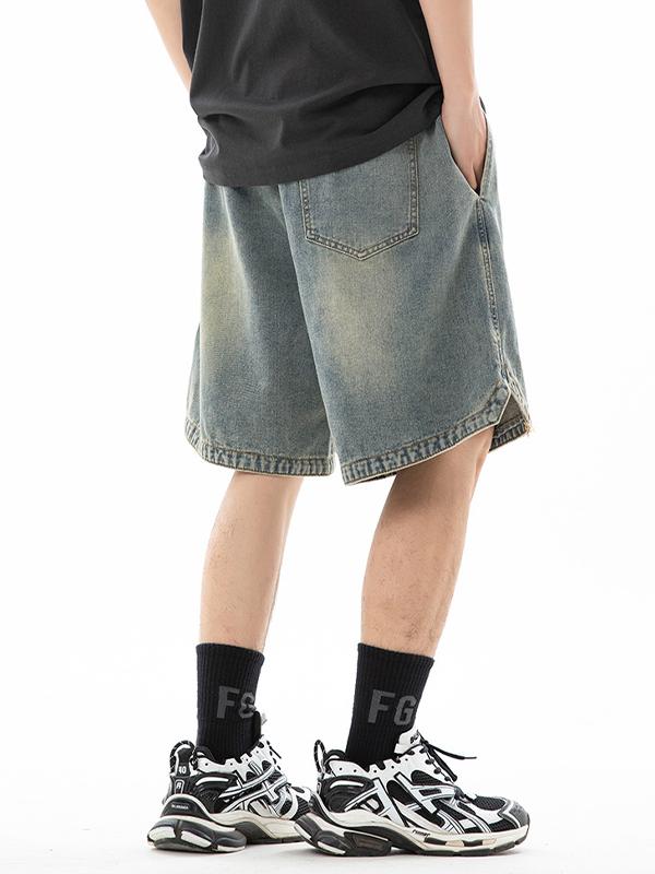 Men's Casual Loose Denim Shorts Product Image