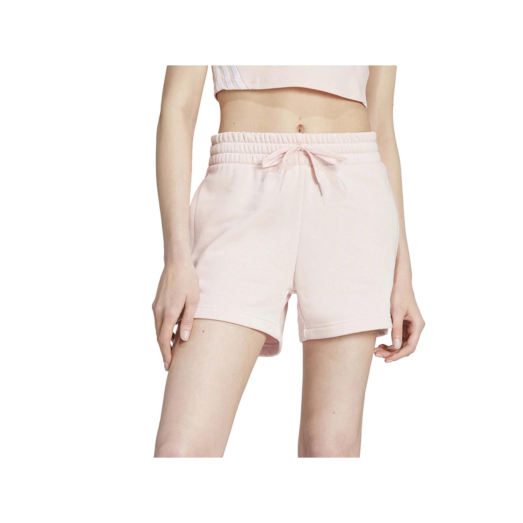 Women's adidas Feel Cozy Essentials Fleece Sportswear Shorts, Size: Large, Sandy Pink Product Image