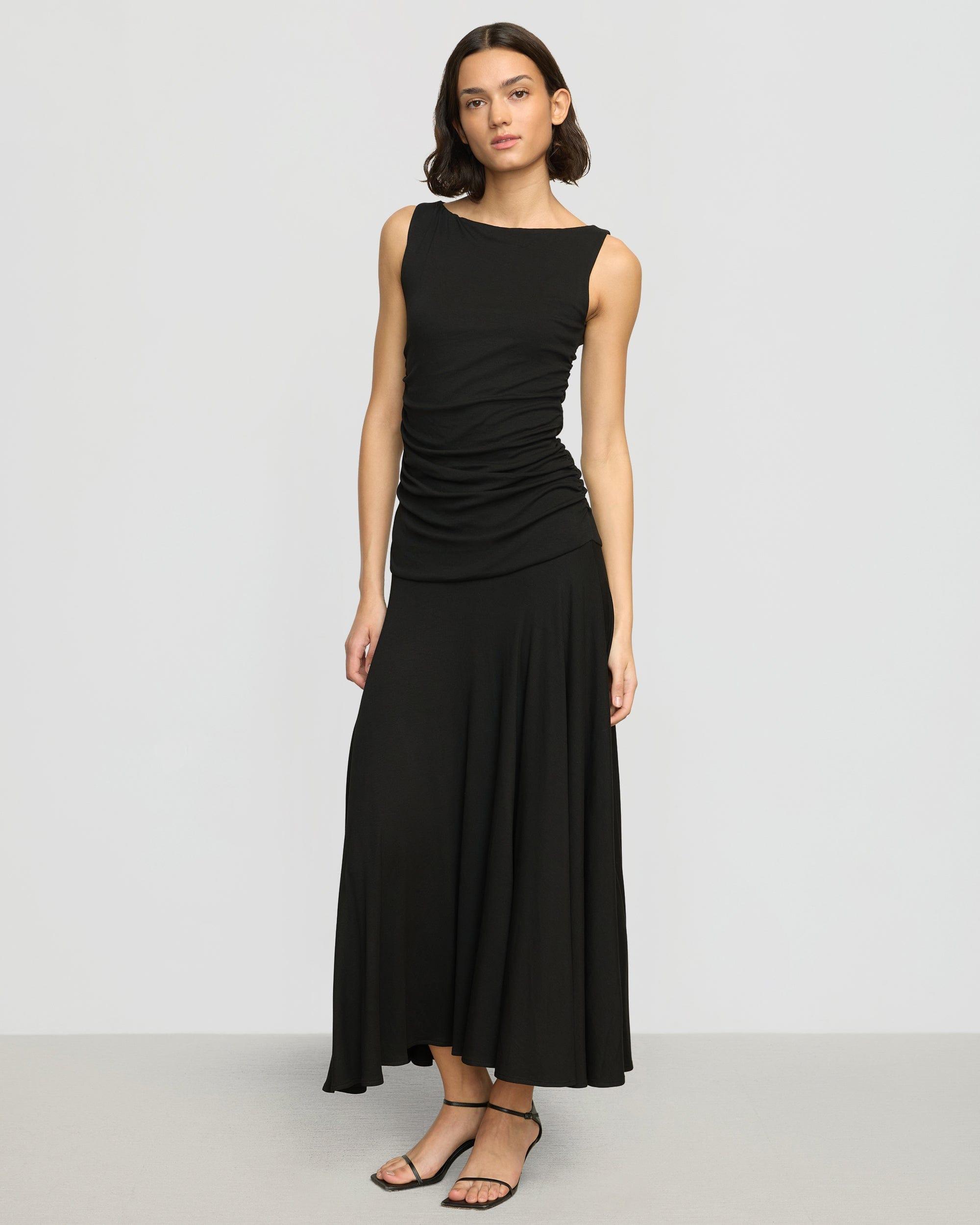 Tamsin Ruched Drop-Waist Maxi Dress Product Image