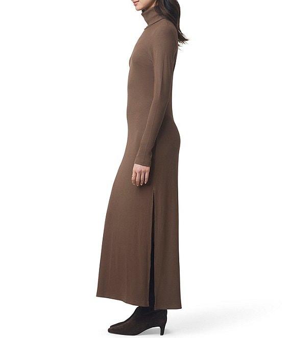Splendid X Cella Jane Blog Ribbed Knit Turtle Neck Long Sleeve A-Line Maxi Dress Product Image