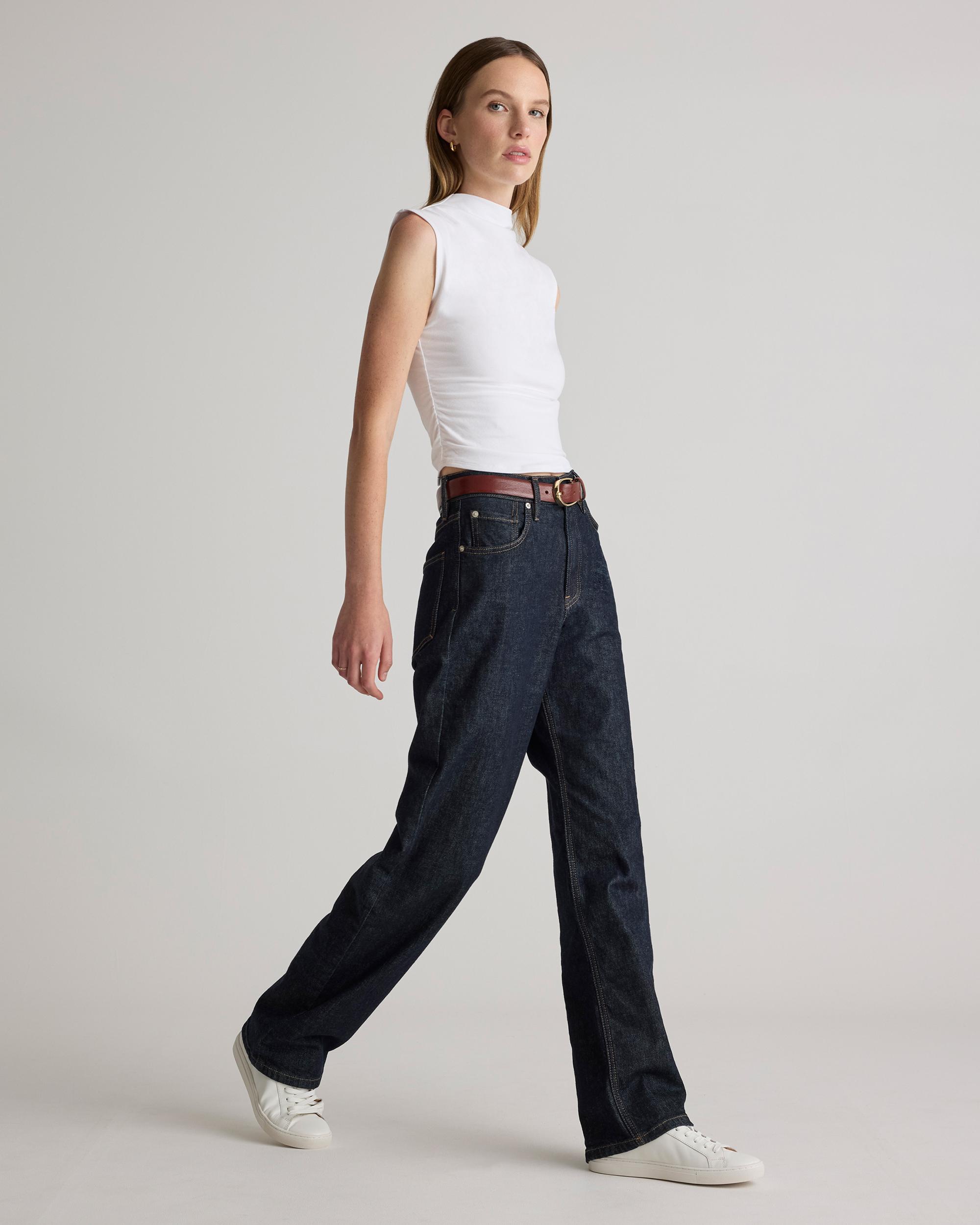 Quince | Women's Stretch Cotton Jersey Sleeveless Mock Neck Top Size XS, Organic Cotton Product Image