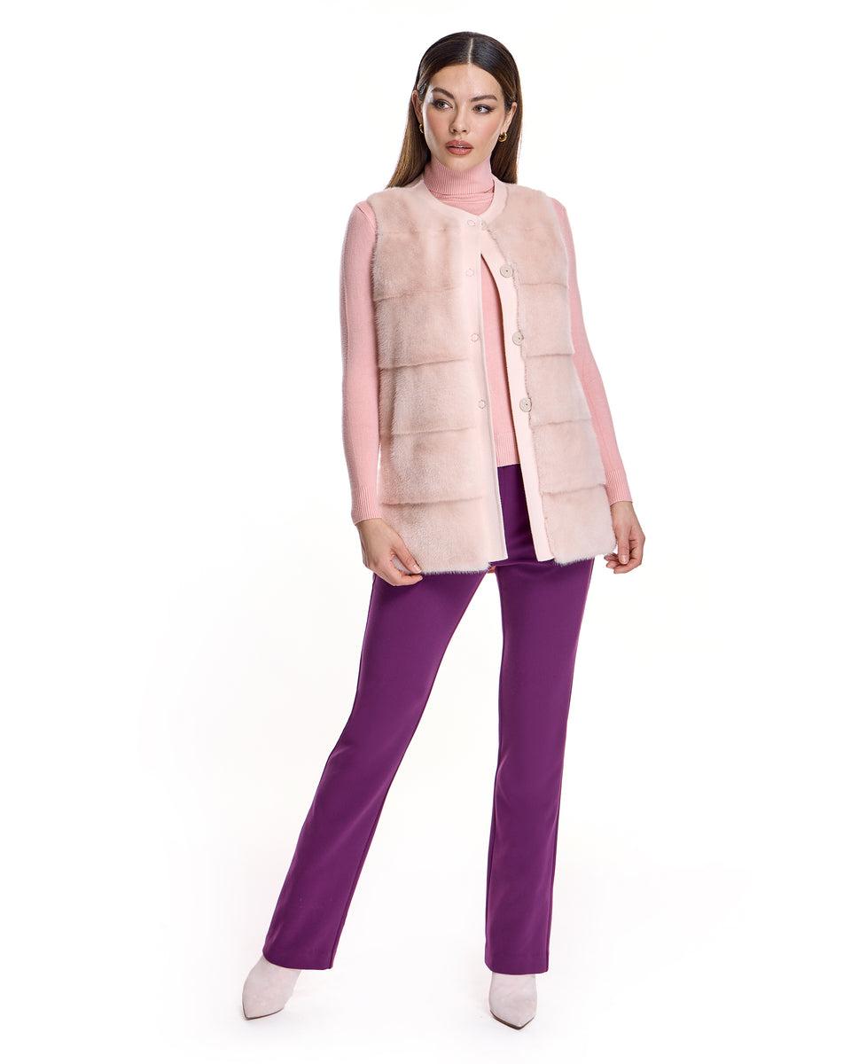 Mink Vest with Cashmere Back Product Image