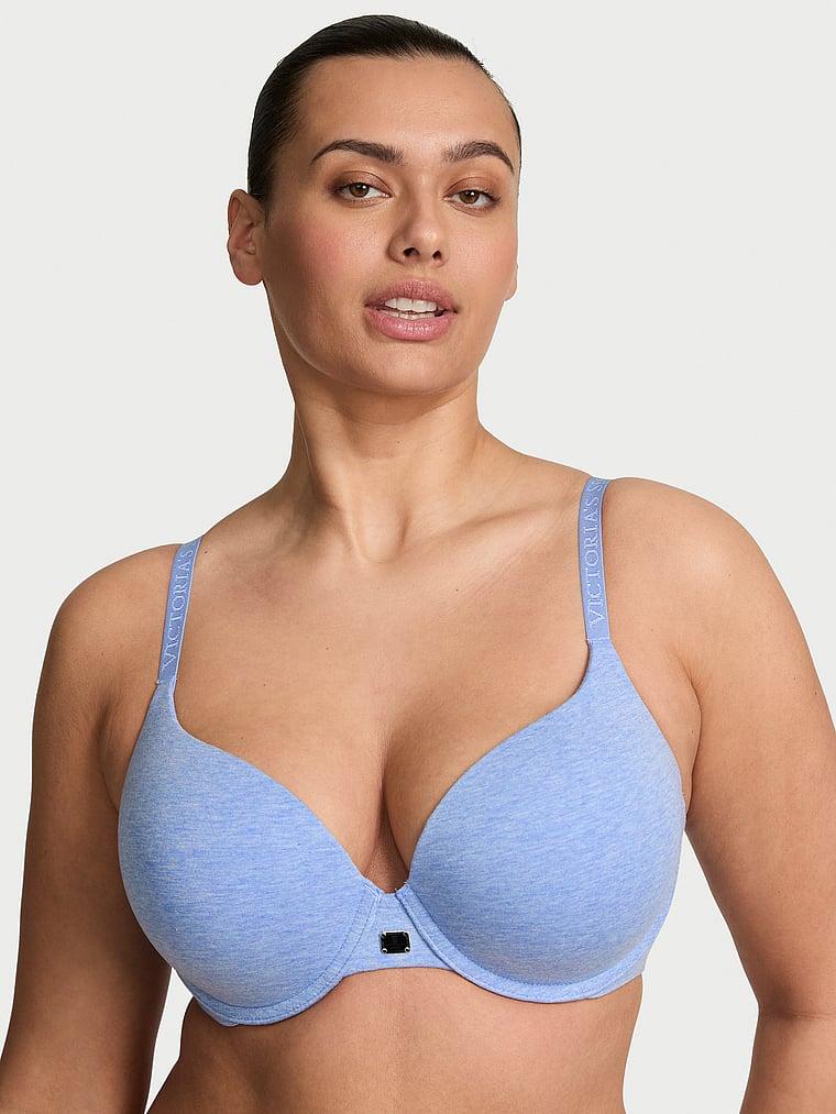 Cotton Logo Hardware Perfect Shape Push-Up Bra Product Image