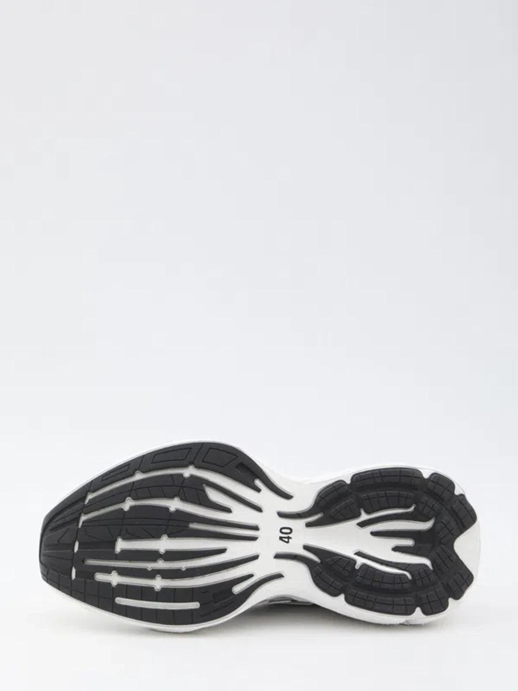 BALENCIAGA Men White Cowskin And Polyester Monday Shoe Sneakers Product Image