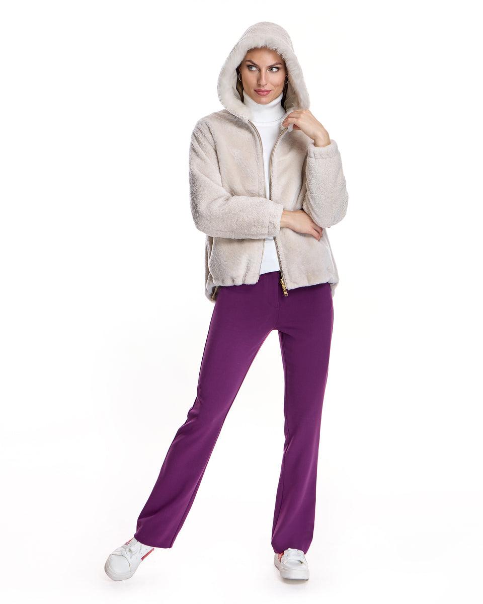 REVERSIBLE SHEARLING JACKET WITH HOOD Product Image