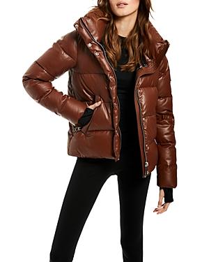 Sam. Isabel Faux Leather Puffer Coat Product Image