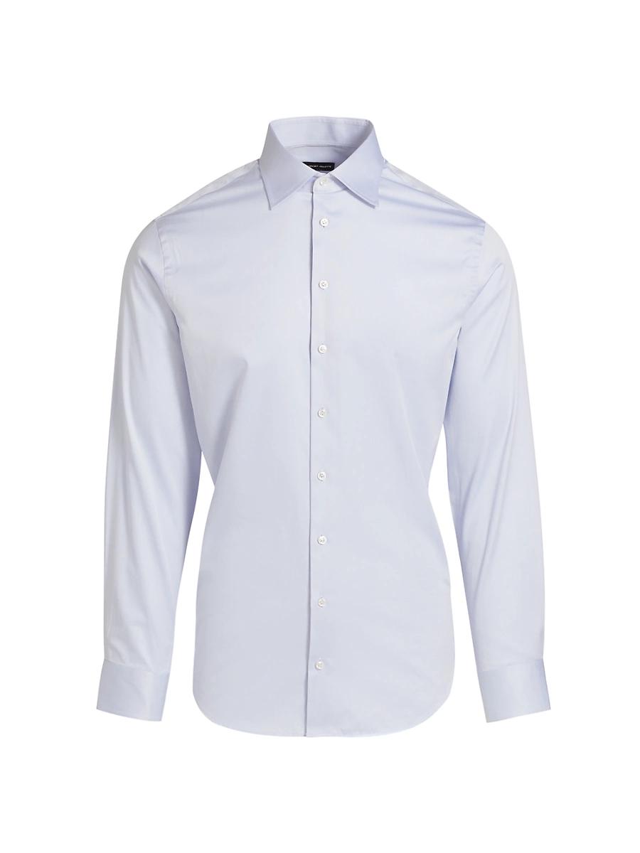 Mens Solid Cotton Dress Shirt Product Image