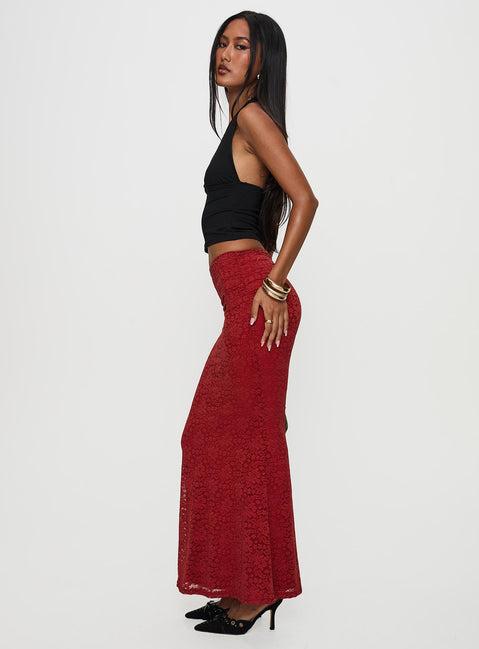 Silene Maxi Skirt Red Product Image