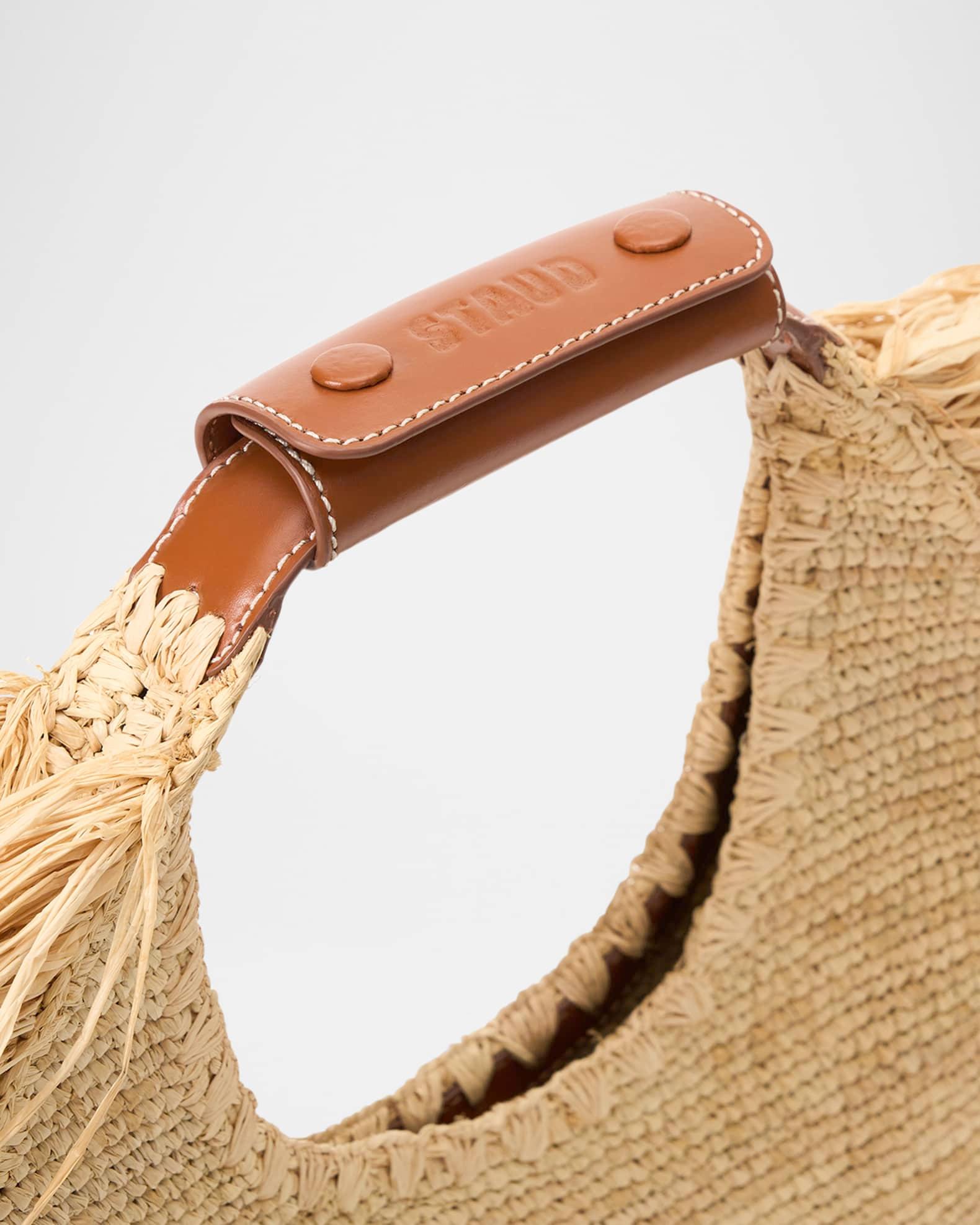 Large Moon Fringe Raffia Shoulder Bag Product Image