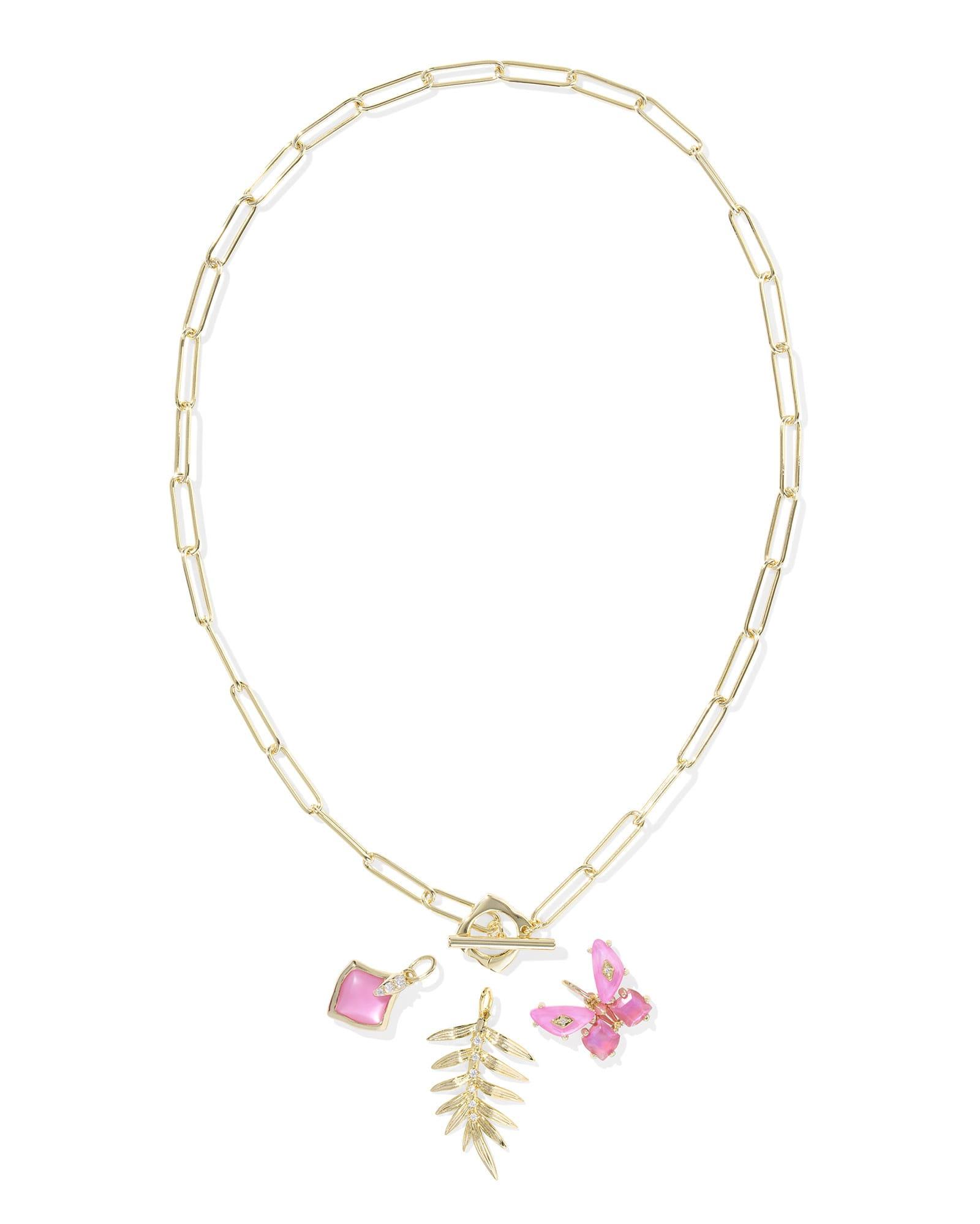 Bianca Butterfly Gold Charm Necklace Product Image