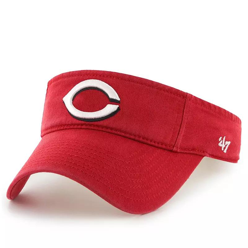 Mens 47 Red Cincinnati Reds Clean Up Adjustable Visor Product Image