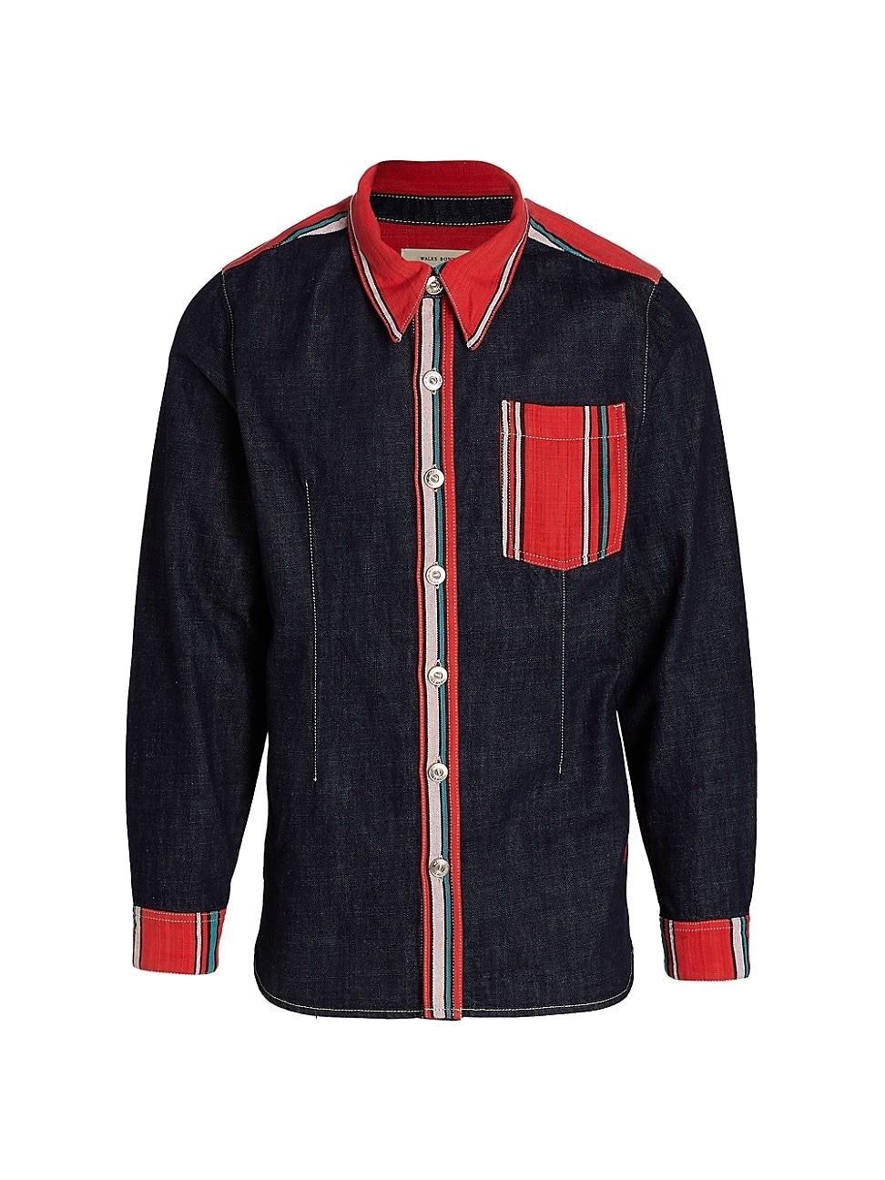 Mens Two-Tone Denim Shirt Product Image