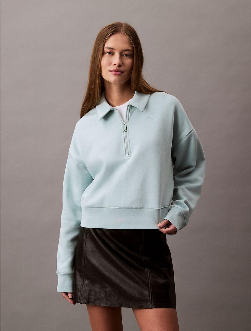 Archive Logo Fleece Quarter Zip Sweatshirt Product Image