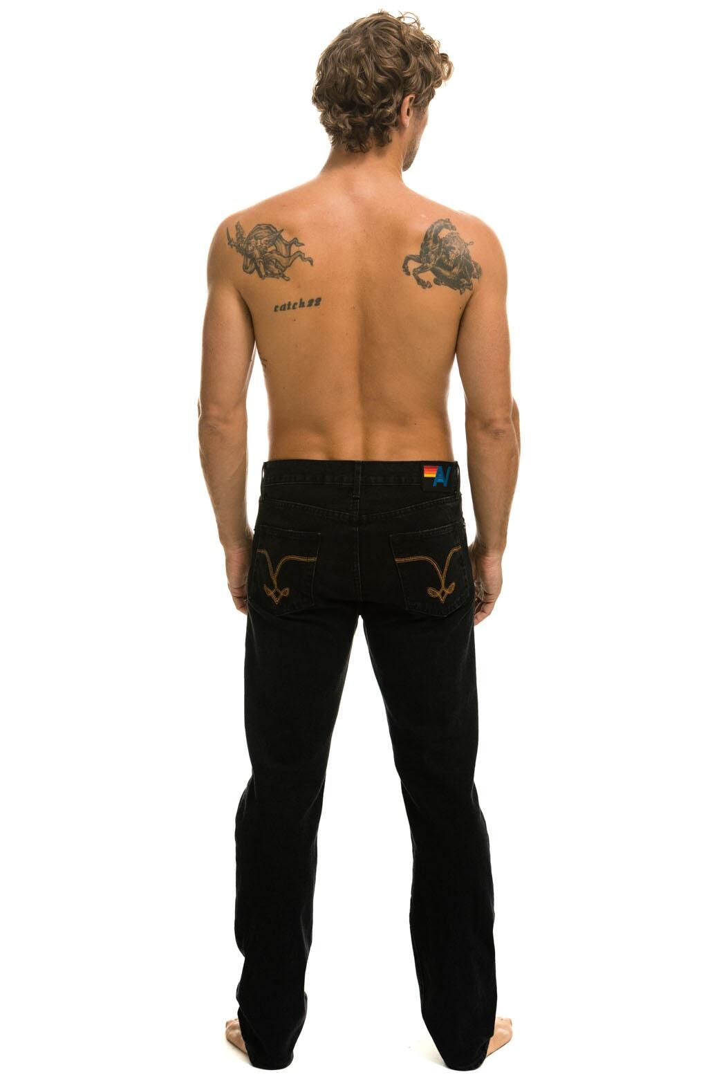 MEN'S CLASSIC STRAIGHT LEG DENIM JEAN - VINTAGE BLACK Male Product Image
