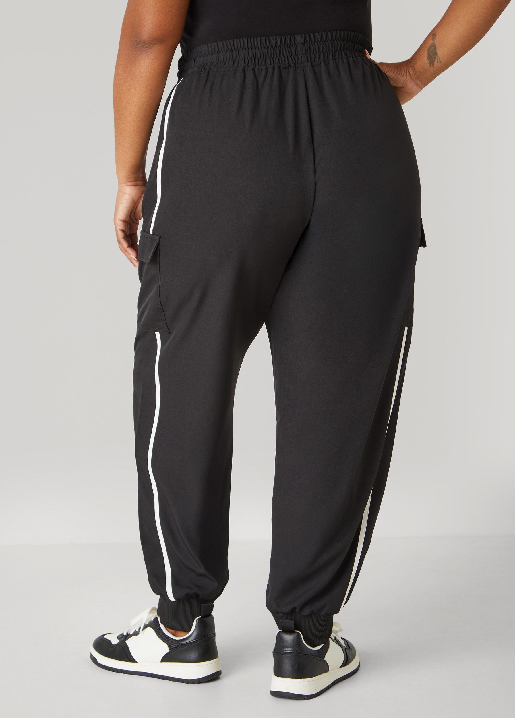 Piped Drawstring Cargo Joggers Product Image