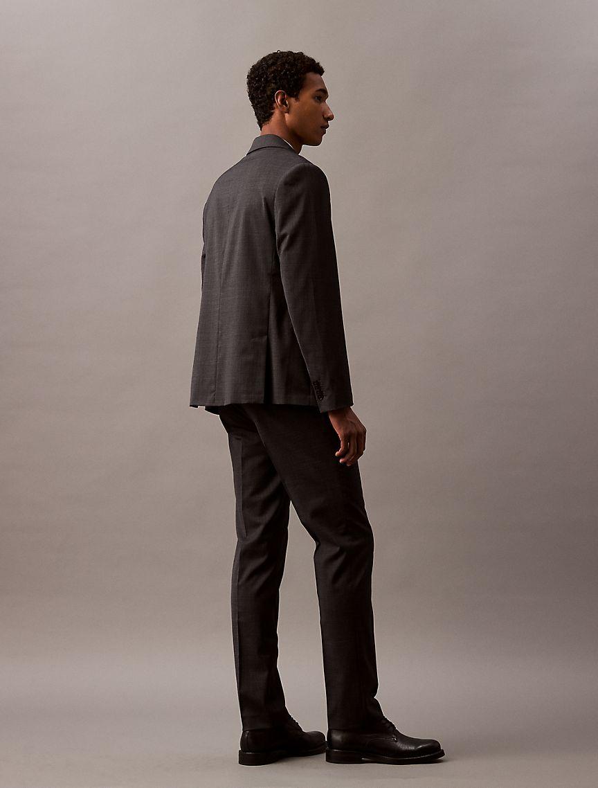 Wool Blend Tailored Slim Pants Product Image