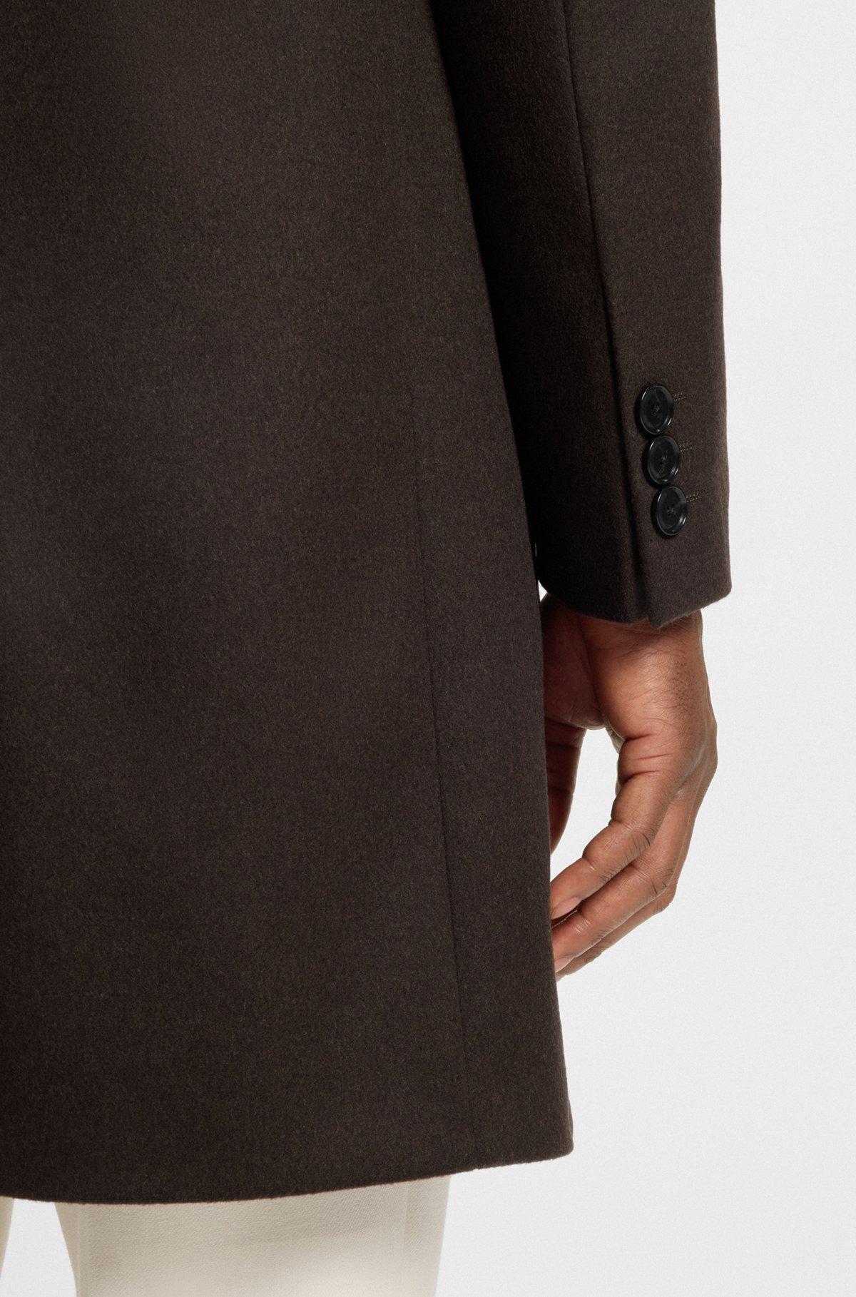 Regular-fit wool and cashmere coat Product Image