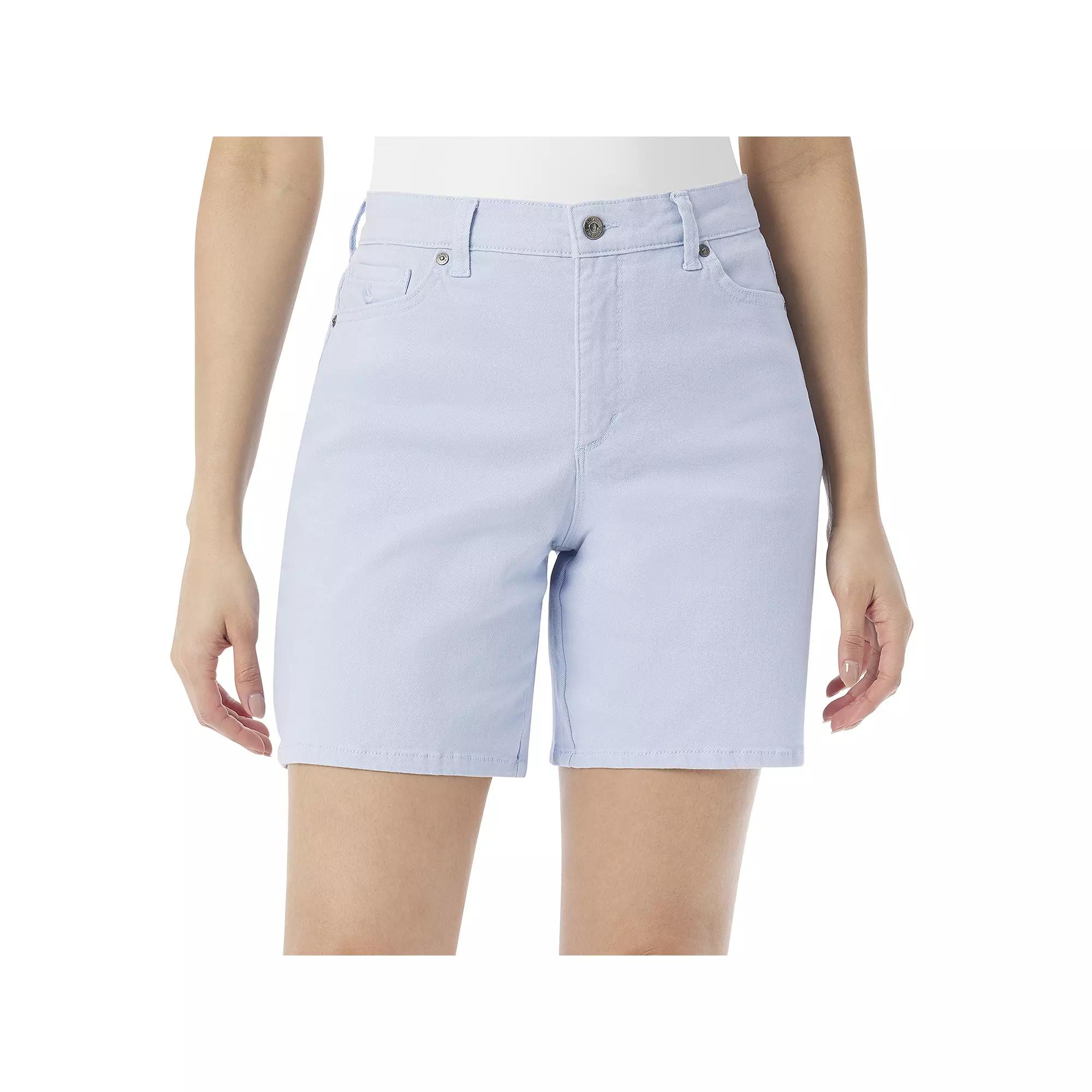 Womens Gloria Vanderbilt Amanda Shorts Warm Green Product Image