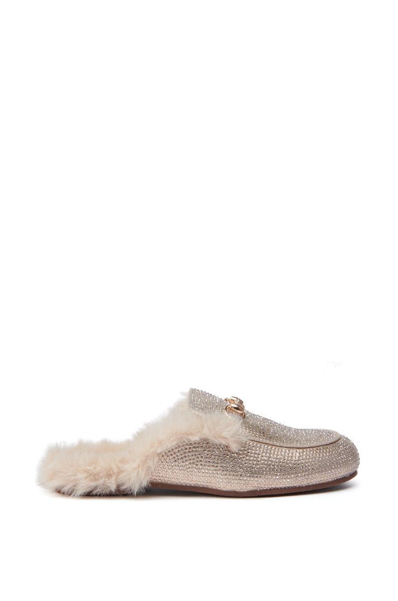 AZALEA WANG TIRAMISU TAN FUR FOOTBED LOAFER Product Image