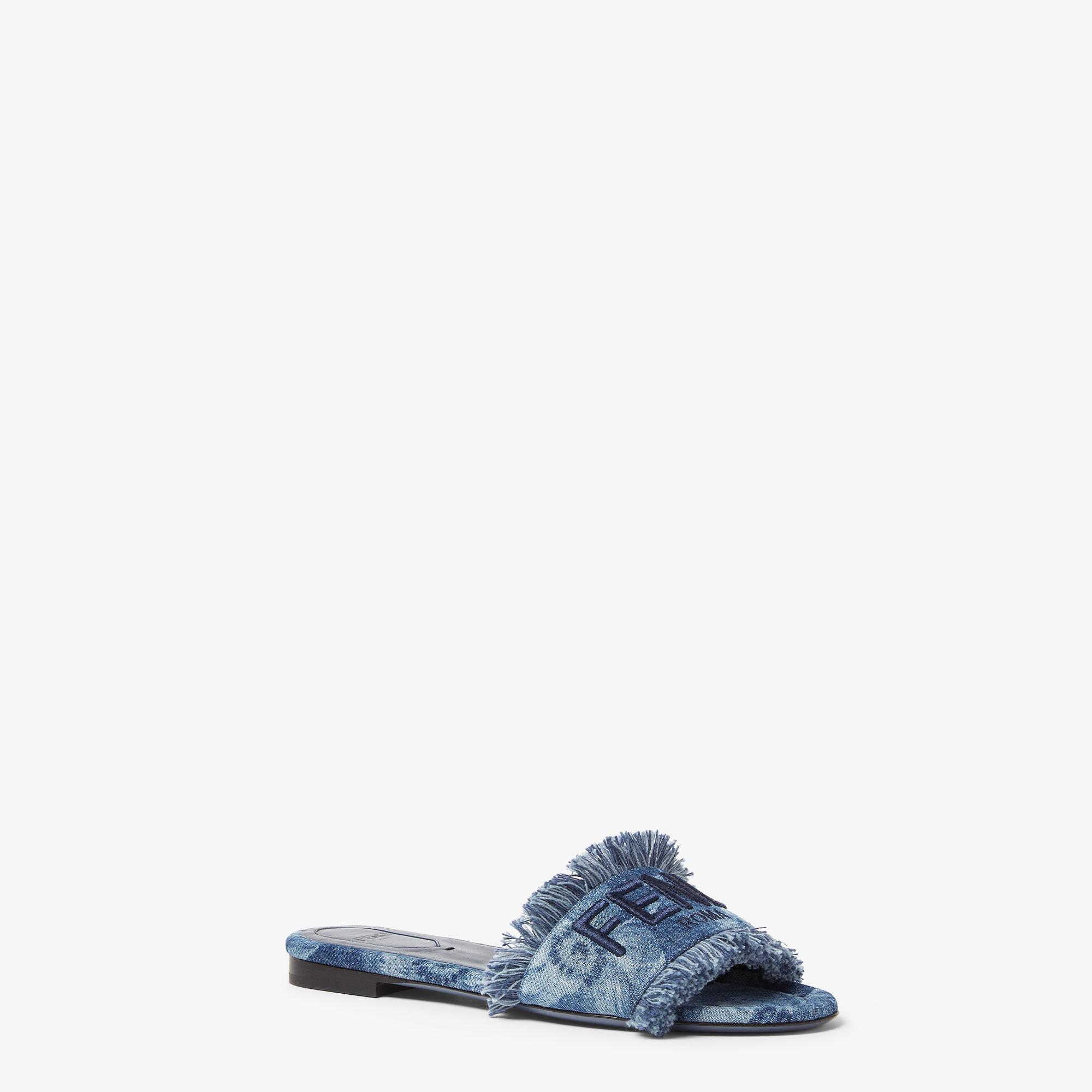Fendi SunshineBlue denim slides Product Image