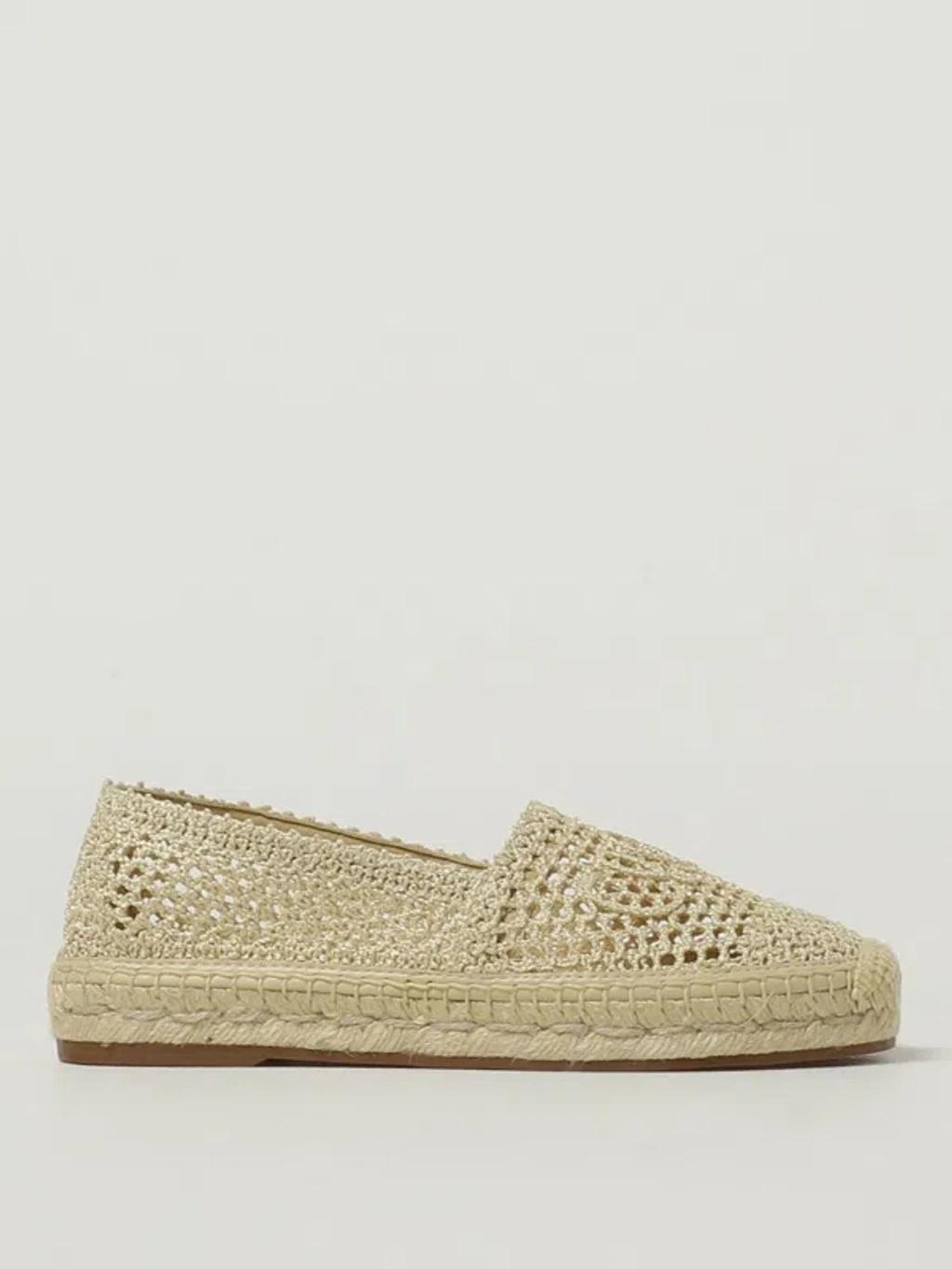 CHLOÉ Womens Chloe Isla Logo-embossed Crochet Espadrilles In Brown Product Image