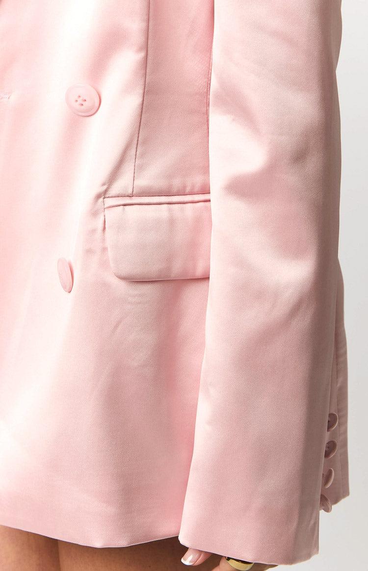 Rose Pink Satin Blazer Baby Product Image