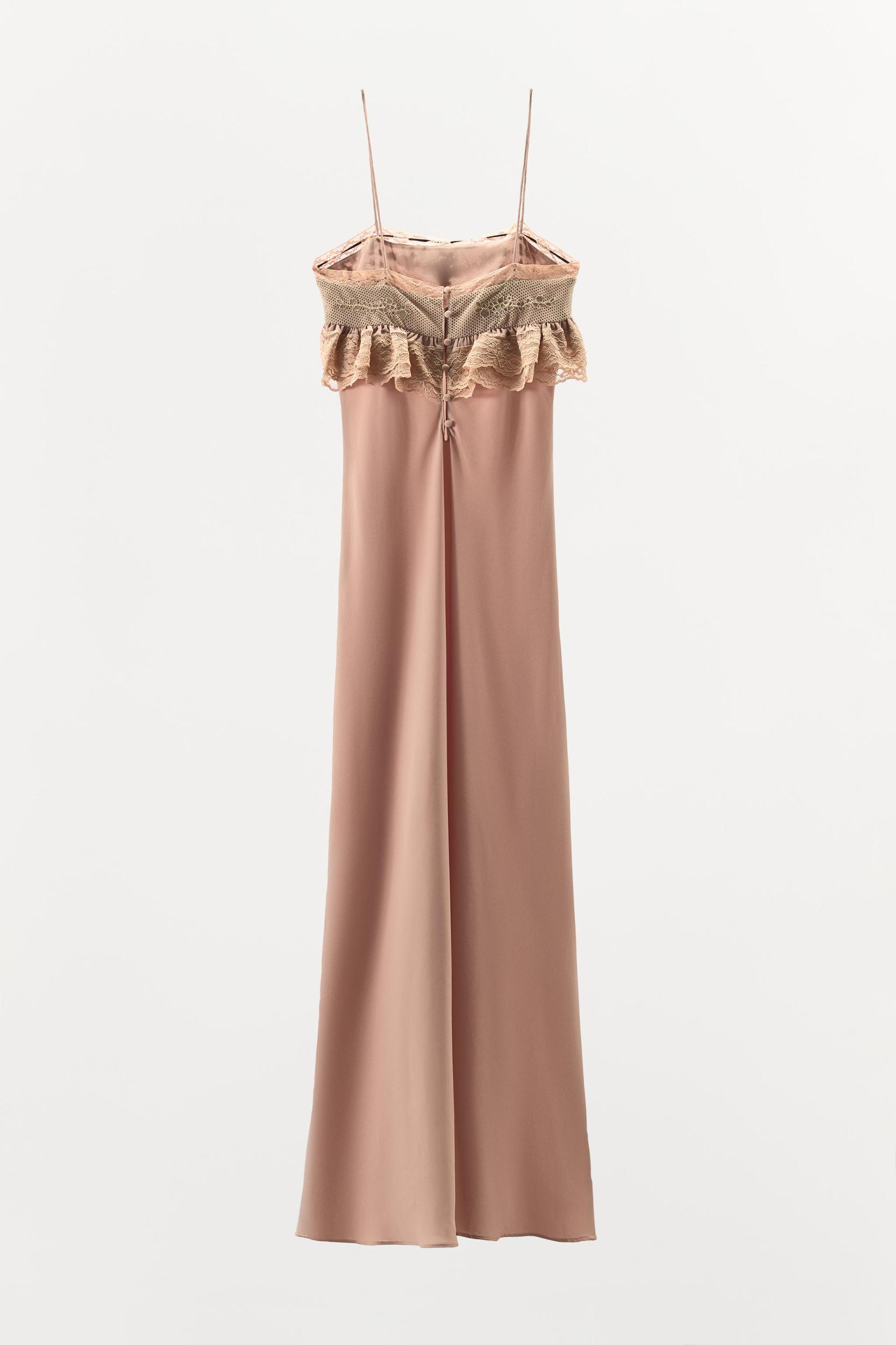 EMBROIDERED DRESS WITH CONTRAST BOW Product Image