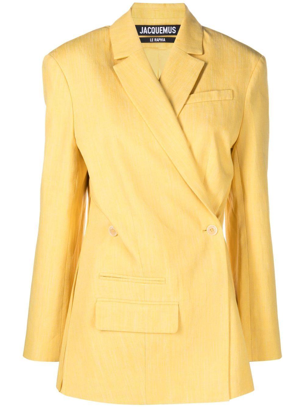 JACQUEMUS La Veste Tibau Crossover Blazer In Yellow Product Image