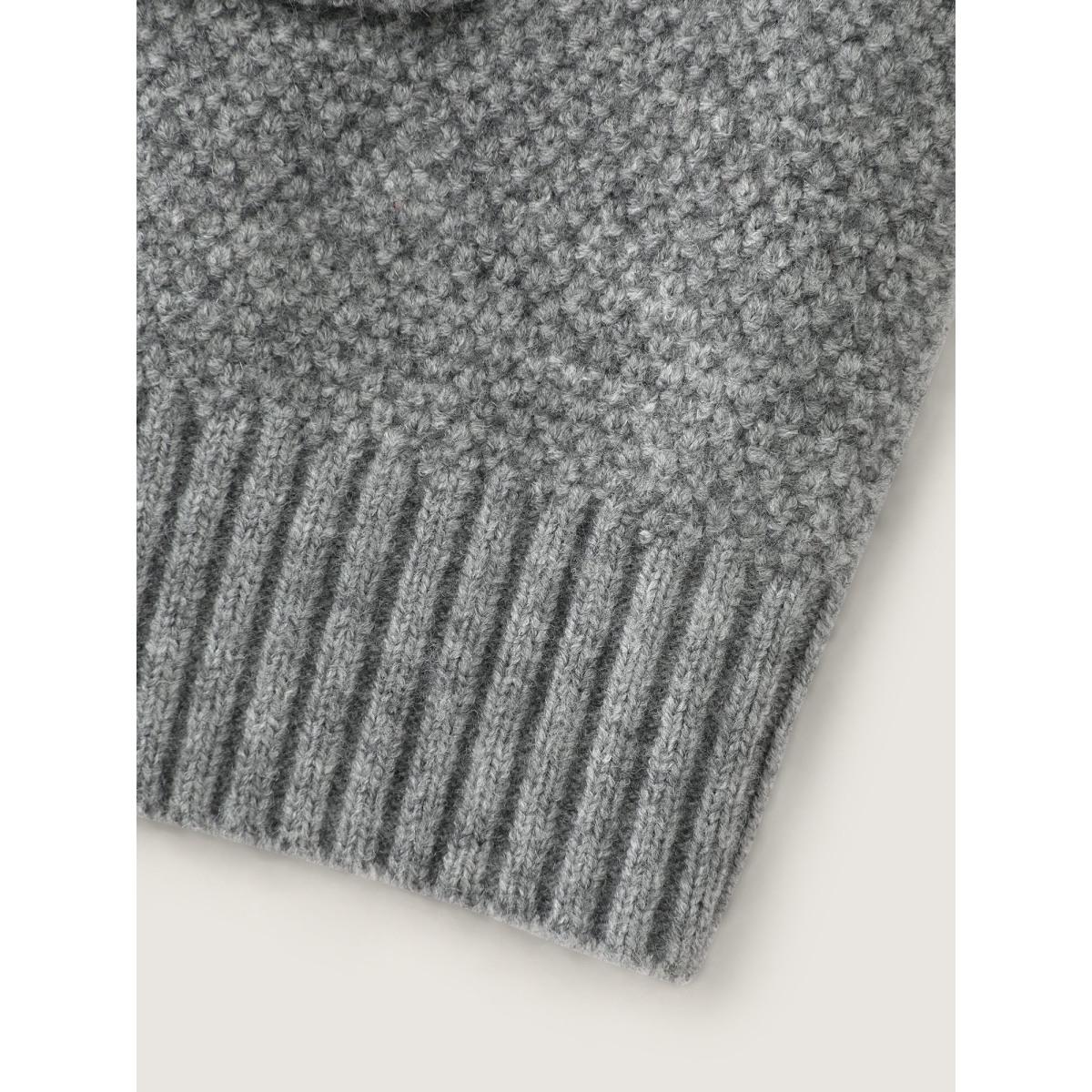 Plus Size Textured Hooded Pocketed Cardigan DarkGray Women Leisure Loose Sleeveless Casual Cardigans BloomChic 30/6X Product Image