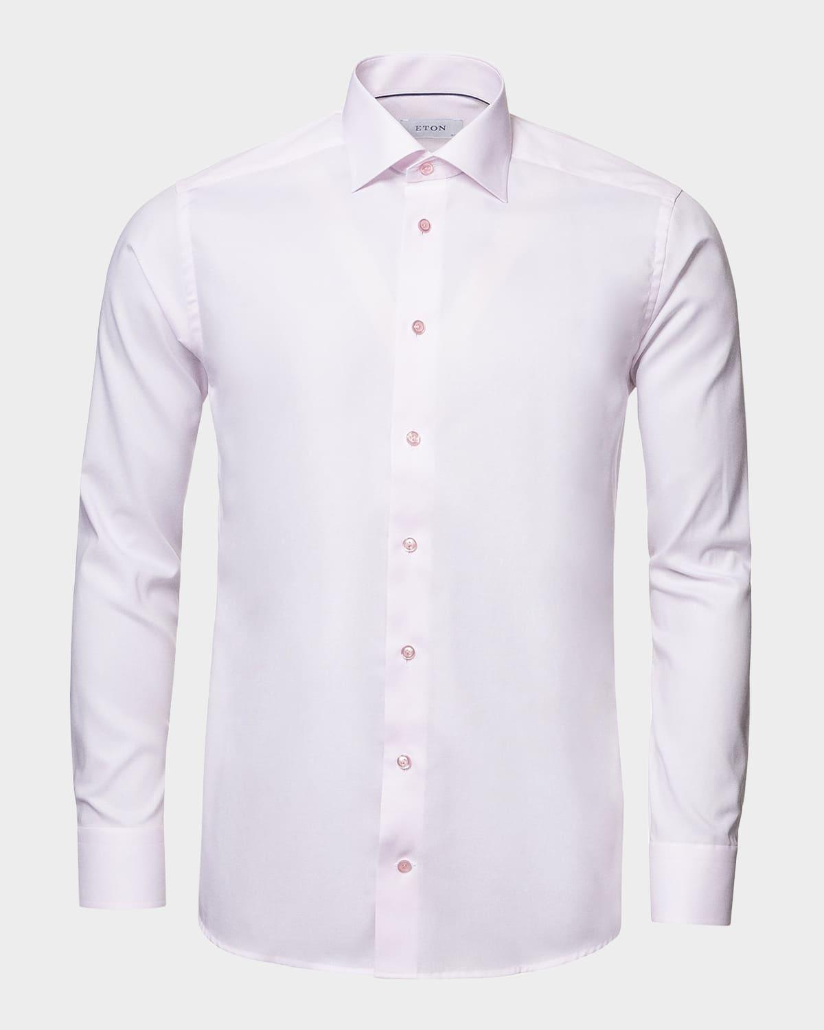Mens Slim-Fit Textured Solid Shirt Product Image