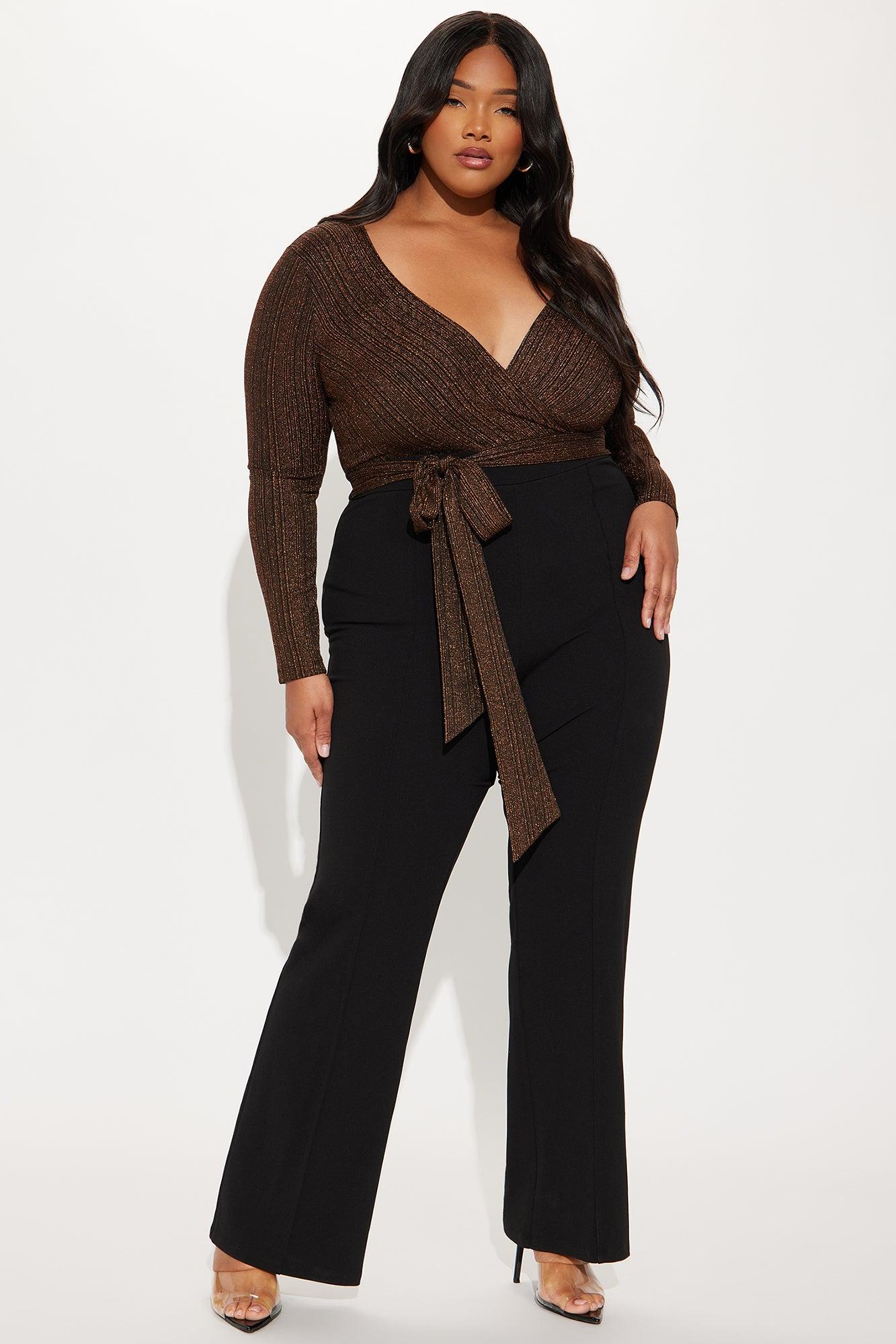 Touch Of Shimmer Jumpsuit - Black/combo Product Image