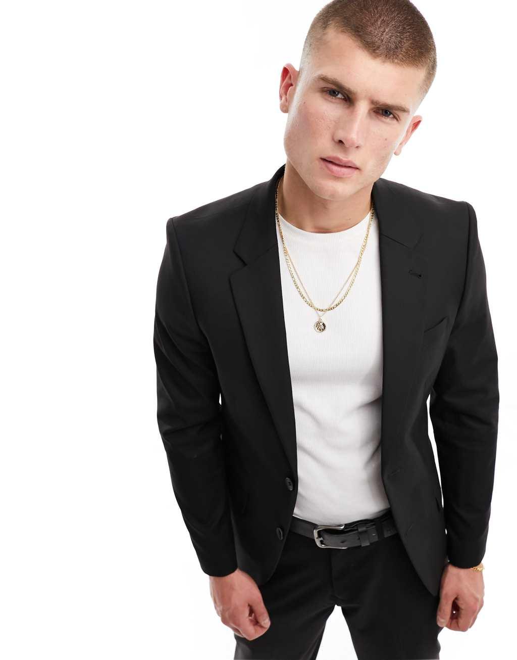 River Island skinny suit jacket Product Image