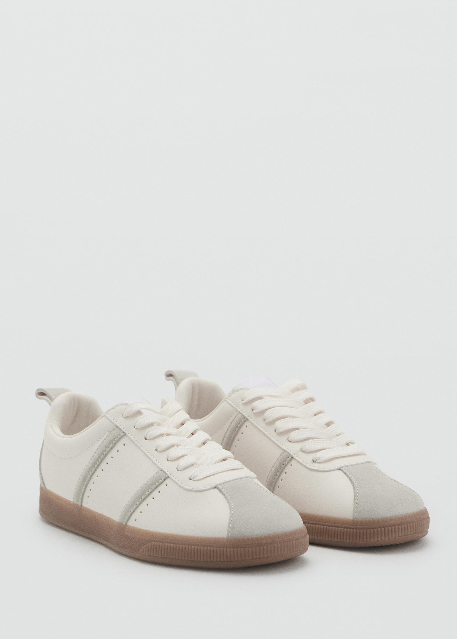 Contrast panel sneakers - Women | MANGO USA Product Image