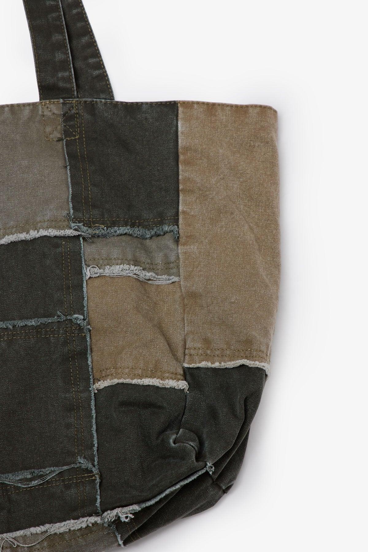 Reconstructed Canvas Tote Bag - Olive Product Image