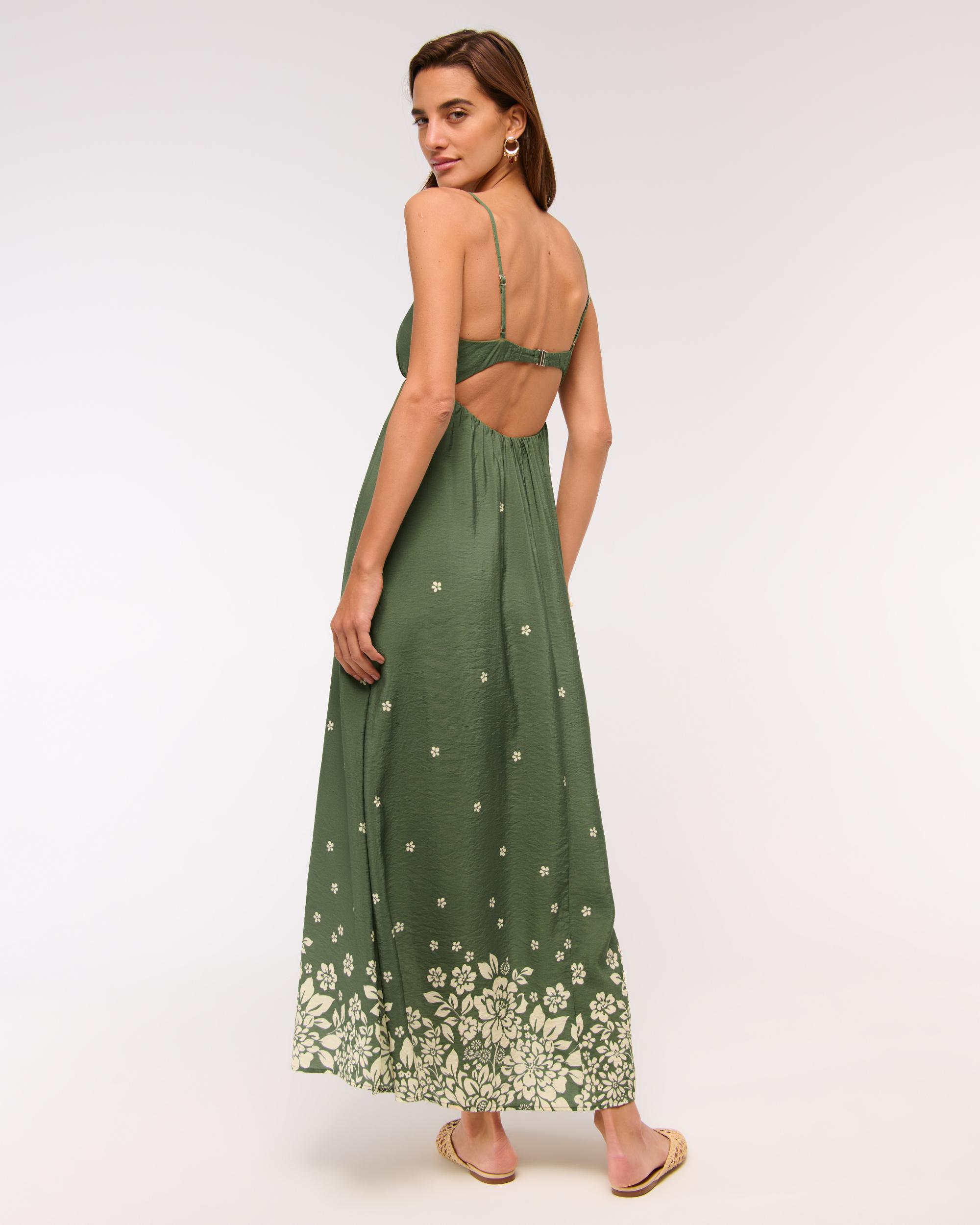 Bra-Free Clasp-Back Flowy Maxi Dress Product Image