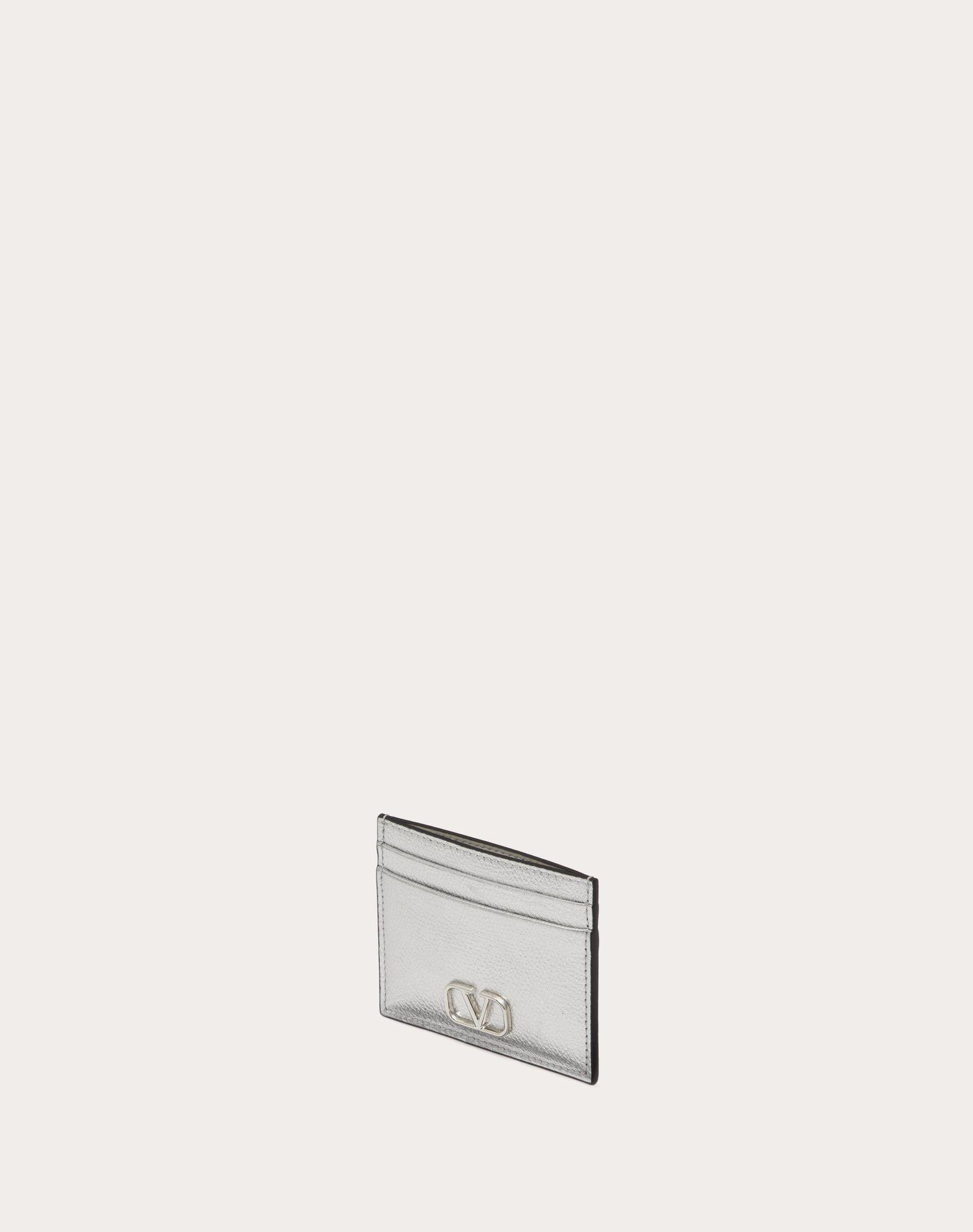 Vlogo Signature Metallic Grainy Calfskin Cardholder Product Image