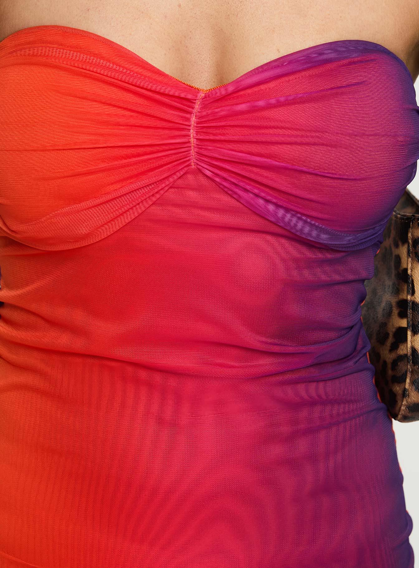 Rosalina Mini Dress Sunset Ombre Product Image