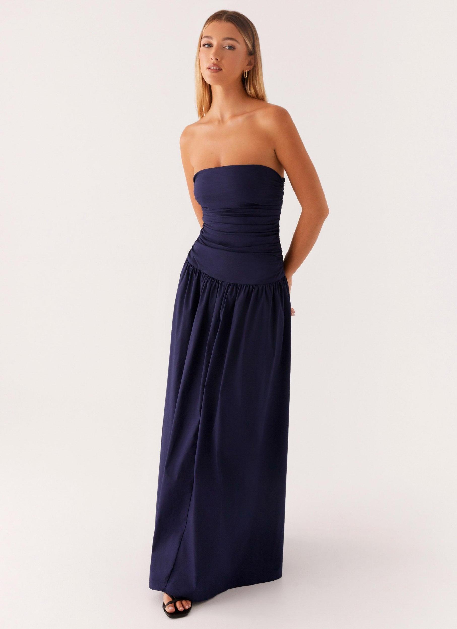 Carmel Maxi Dress - Navy Product Image