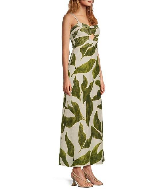 Antonio Melani x M.G. Style Finley Linen Blend Sweetheart Neck Sleeveless A-Line Maxi Dress Product Image
