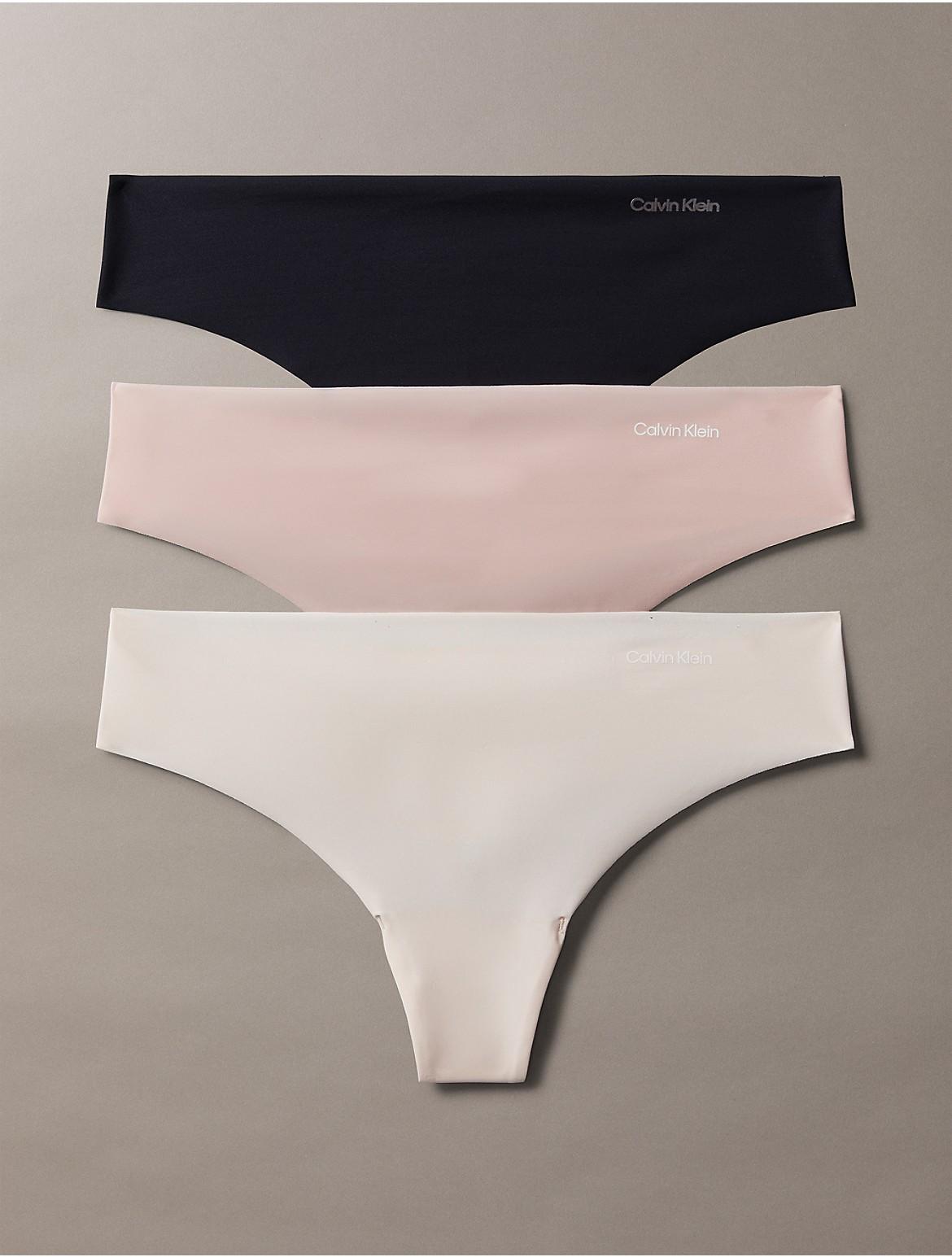 Women's Calvin Klein 3-pk. Invisibles Seamless Thong Panty Set QD3558,  Product Image