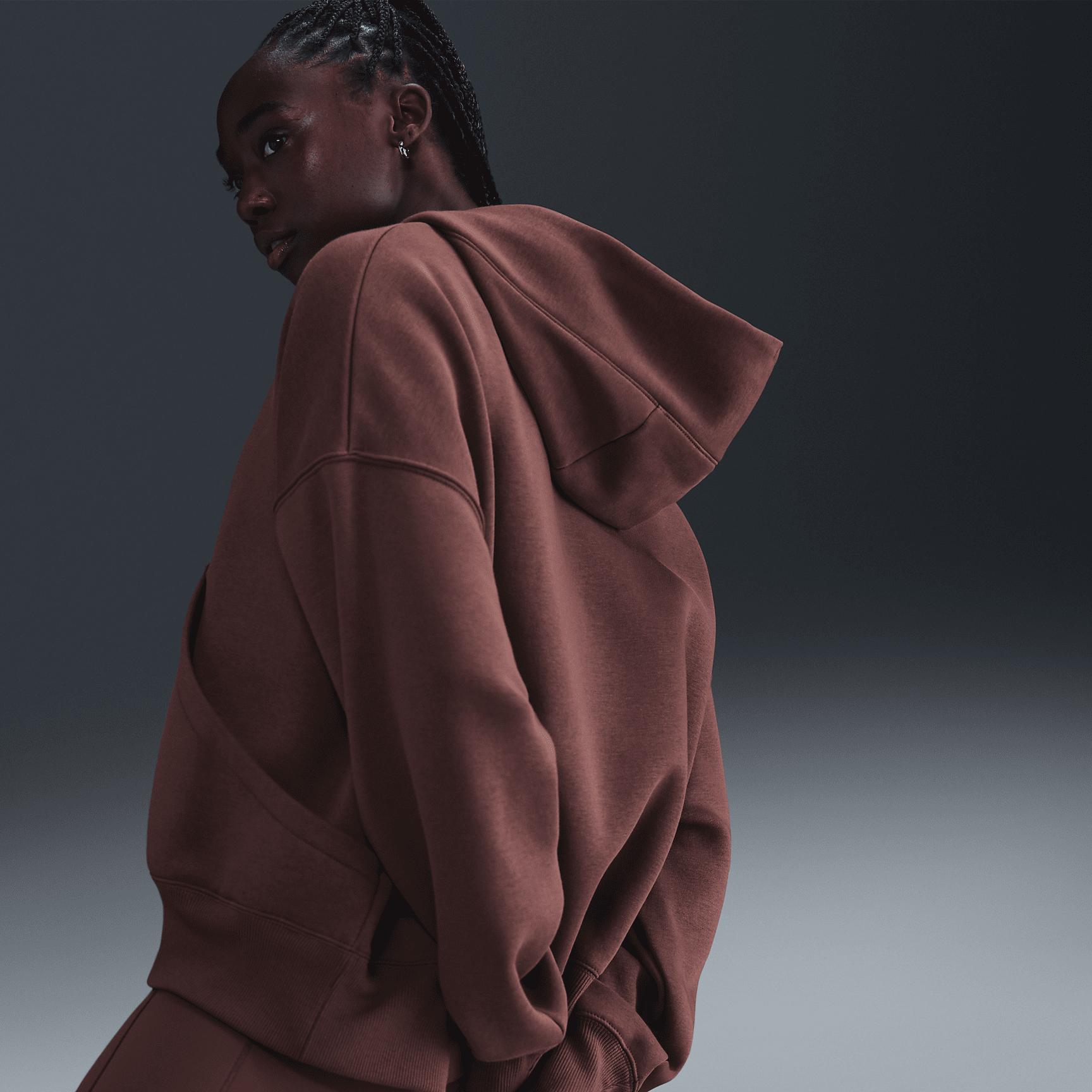 Womens Nike Sportswear Phoenix Fleece Over-Oversized Pullover Hoodie | DQ5858-218 Product Image